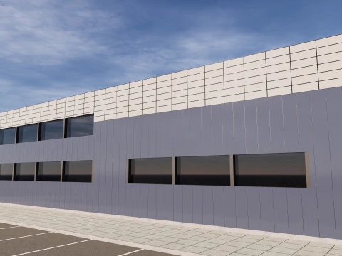 Budynek centrum danych Model 3D