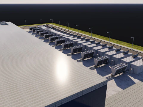 Budynek centrum danych Model 3D