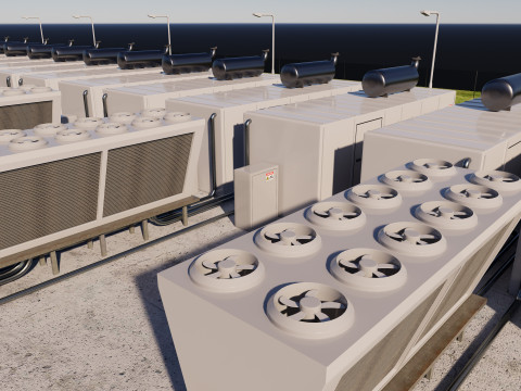 डाटा सेंटर बिल्डिंग 3D मॉडल