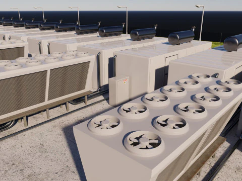 Budynek centrum danych Model 3D