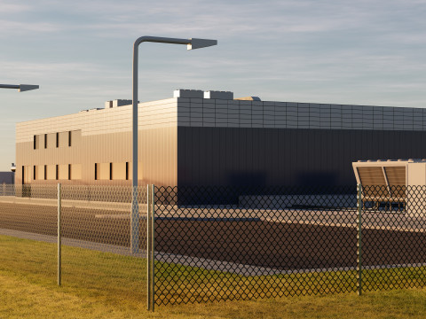 डाटा सेंटर बिल्डिंग 3D मॉडल