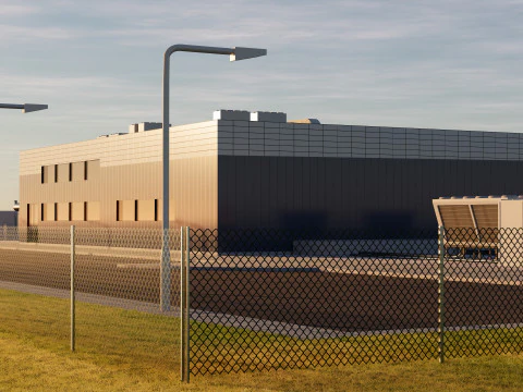 Budynek centrum danych Model 3D