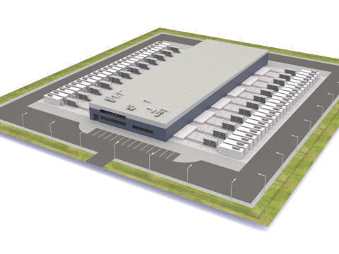 Budynek centrum danych Model 3D