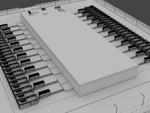 Budynek centrum danych Model 3D