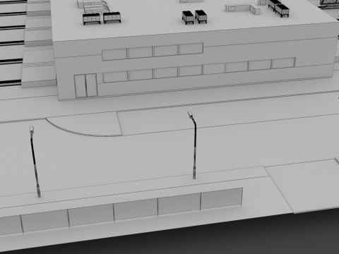 डाटा सेंटर बिल्डिंग 3D मॉडल