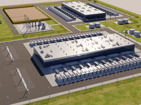 Data Center Area 3D Model