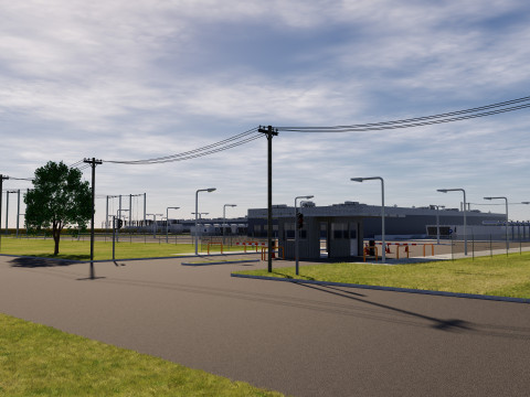 Área del centro de datos Modelo 3D