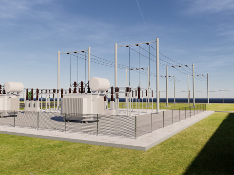 Área del centro de datos Modelo 3D