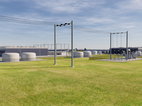 Área del centro de datos Modelo 3D