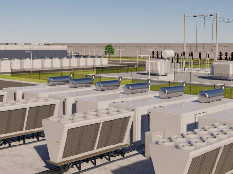 Data Center Area 3D Model