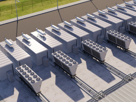 Área del centro de datos Modelo 3D