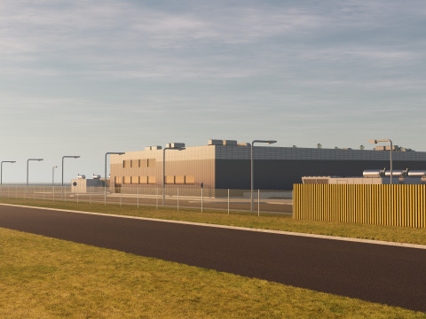 Área del centro de datos Modelo 3D