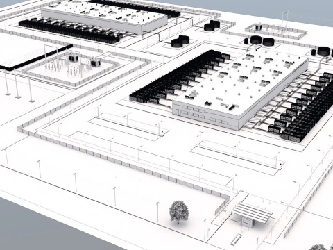 Data Center Area 3D Model