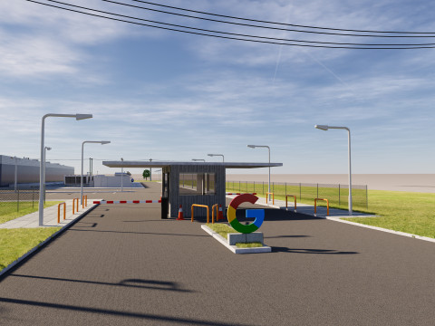 Obszar centrum danych Google Model 3D