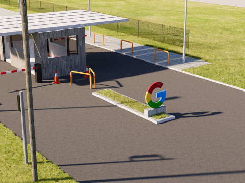 Obszar centrum danych Google Model 3D