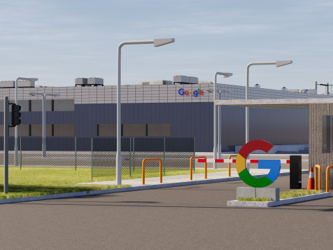 Obszar centrum danych Google Model 3D