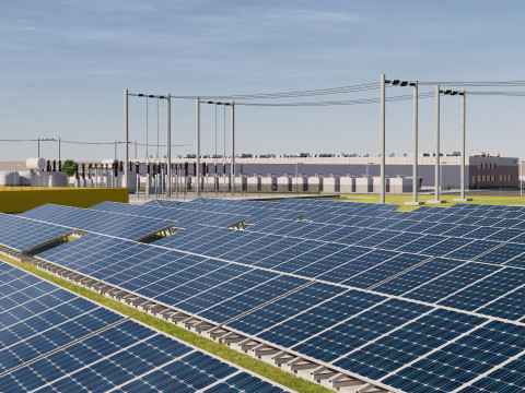 Obszar centrum danych Google Model 3D