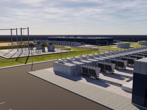 Google डेटा सेंटर क्षेत्र 3D मॉडल