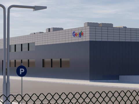 Obszar centrum danych Google Model 3D