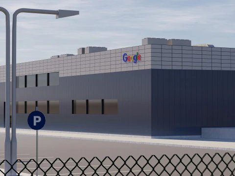 Google डेटा सेंटर क्षेत्र 3D मॉडल