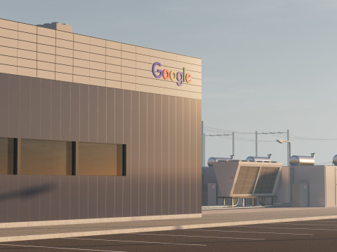 Obszar centrum danych Google Model 3D