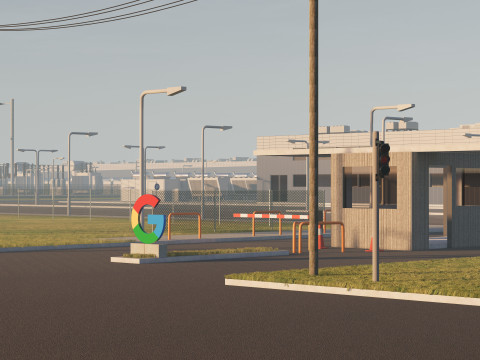 Obszar centrum danych Google Model 3D