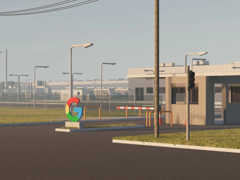 Google डेटा सेंटर क्षेत्र 3D मॉडल