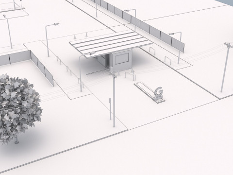 Obszar centrum danych Google Model 3D