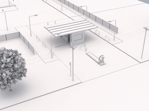 Google डेटा सेंटर क्षेत्र 3D मॉडल