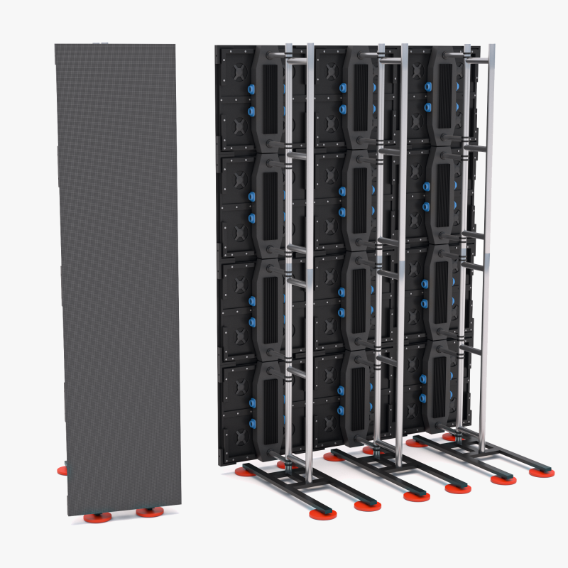 LED-Videowand v3 P2 und Truss 3D Modell .c4d .max .obj .3ds .fbx .stl .blend