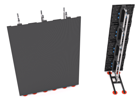 LED-Videowand v3 P2 und Truss 3D Modell