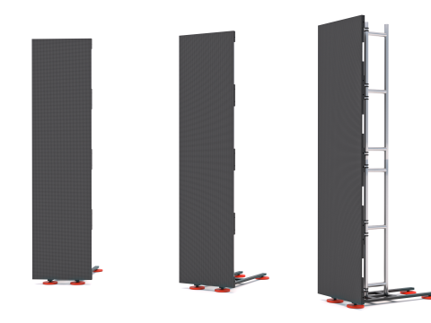 LED-Videowand v3 P2 und Truss 3D Modell