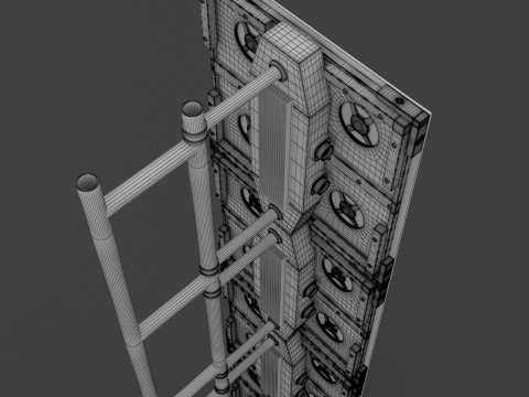 LED-Videowand v3 P2 und Truss 3D Modell
