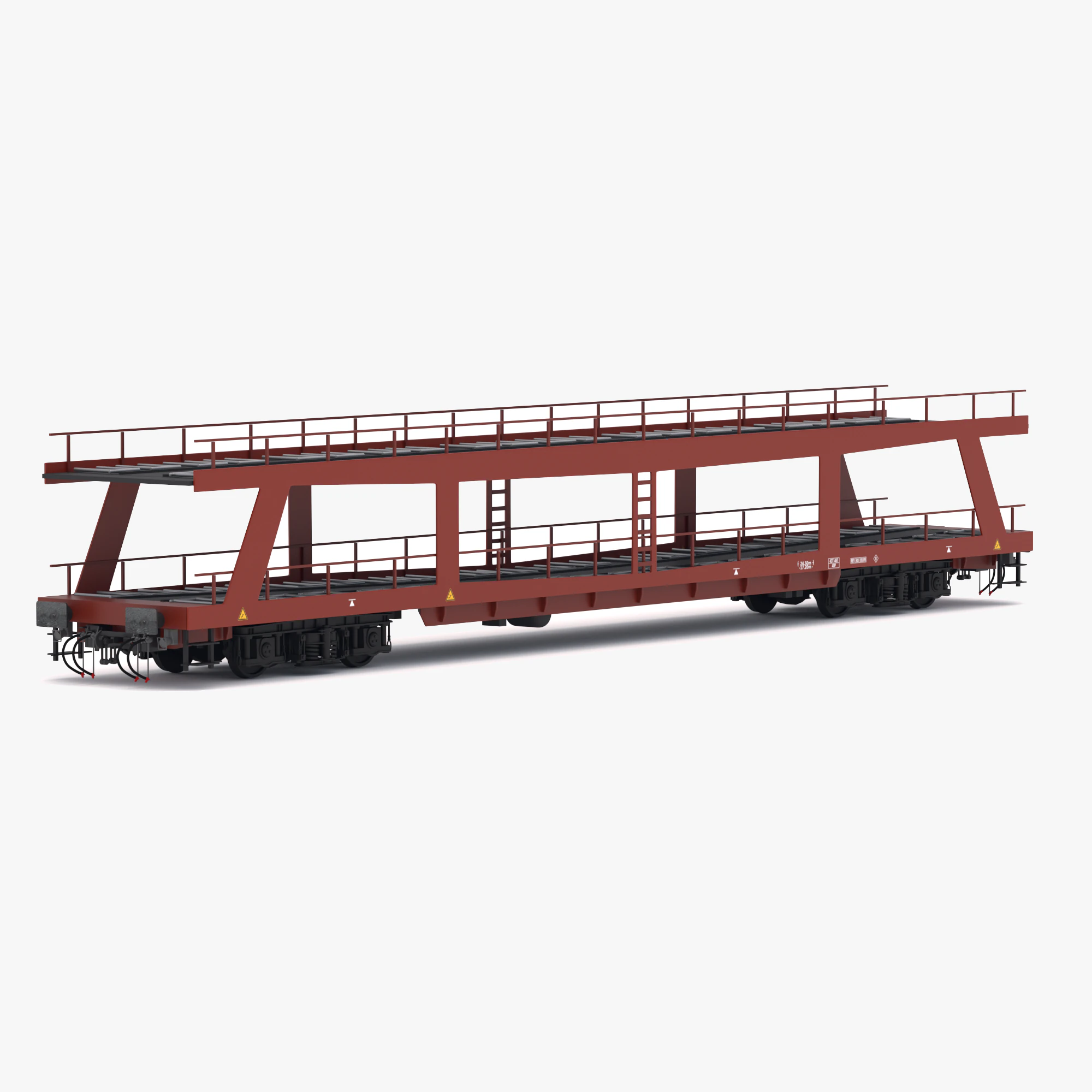 Autorack Car Transporter 3D Model .c4d .max .obj .3ds .fbx .stl .blend