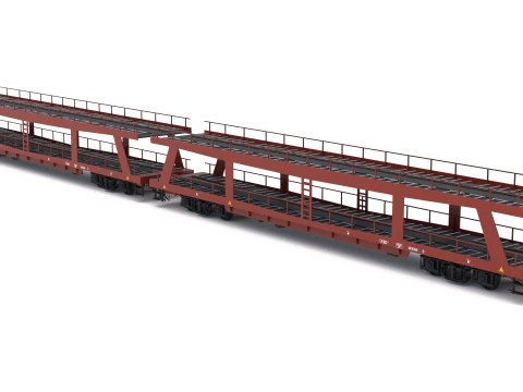 Autorack Car Transporter 3D Model