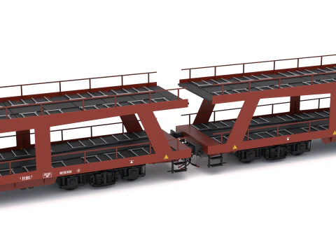 Autorack Car Transporter 3D Model