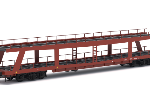 Autorack Car Transporter e Tesla Y Modelo 3D