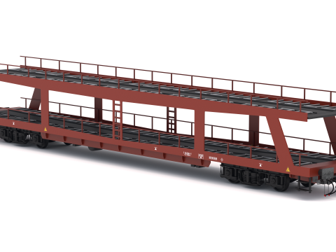 Autorack Car Transporter e Tesla Y Modelo 3D