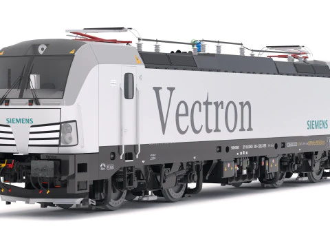 Treno Autorack e locomotiva Siemens Vectron Modello 3D