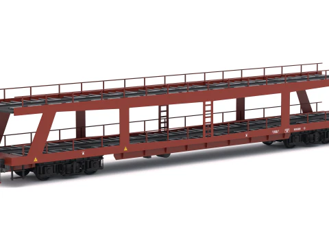 Treno Autorack e locomotiva Siemens Vectron Modello 3D