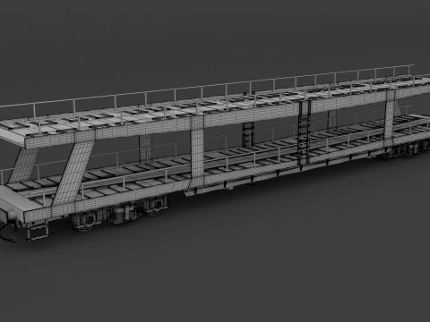 Treno Autorack e locomotiva Siemens Vectron Modello 3D