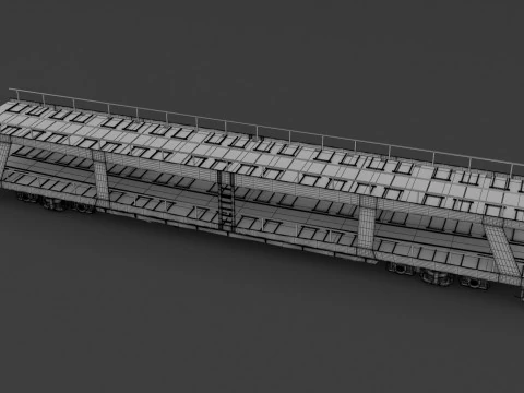 Treno Autorack e locomotiva Siemens Vectron Modello 3D