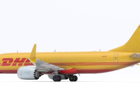 DHL デリバリー セミトレーラー ボーイング 737 コレクション 3Dモデル