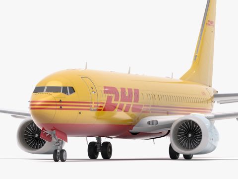 Boeing 737-800 MAX DHL Modelo 3D