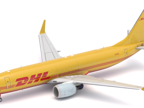 Boeing 737-800 MAX DHL Modelo 3D
