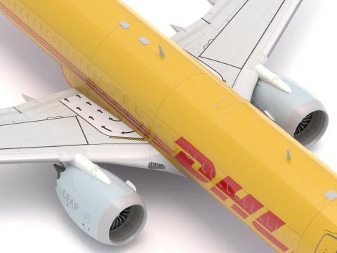 Boeing 737-800 MAX DHL 3D Model