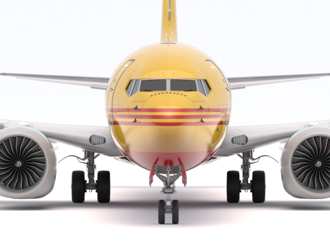 Boeing 737-800 MAX DHL Modelo 3D