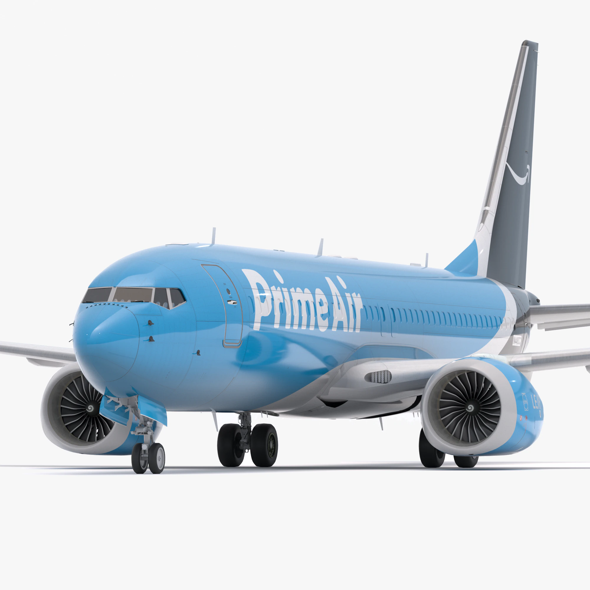 Boeing 737-800 MAX Prime Air Amazon 3D Model .c4d .max .obj .3ds .fbx .stl .blend