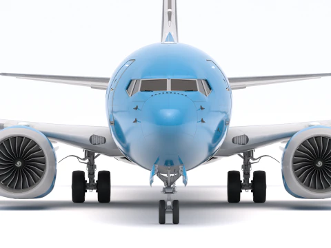 Amazon Prime Delivery Semi Trailer Boeing 737 Collection 3D Model