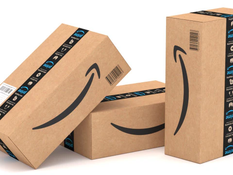 Amazon Prime Delivery Semi Trailer Boeing 737 Collection 3D Model